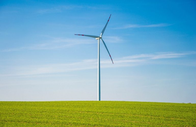 Turbina utilizada na produção de energias renováveis, que ajudam Portugal a liderar a transição energética