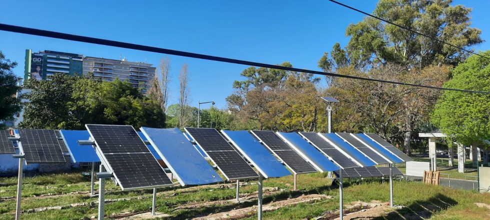 Painéis fotovoltaicos da Horta Solar, projeto de energia agrovoltaica da FCUL e da Image4All